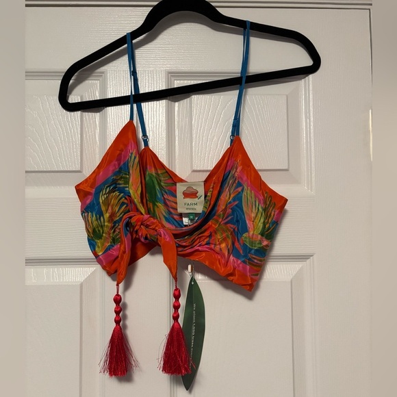 Farm Rio Painted Bird Scarf Top Crop Top NWT - Picture 6 of 12